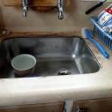 HCS inside house water leaks around sink