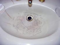 myh cracked acrylic basin