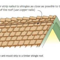 installing anti mould strip timber shingle roof