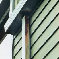 serious corrosion of downpipe